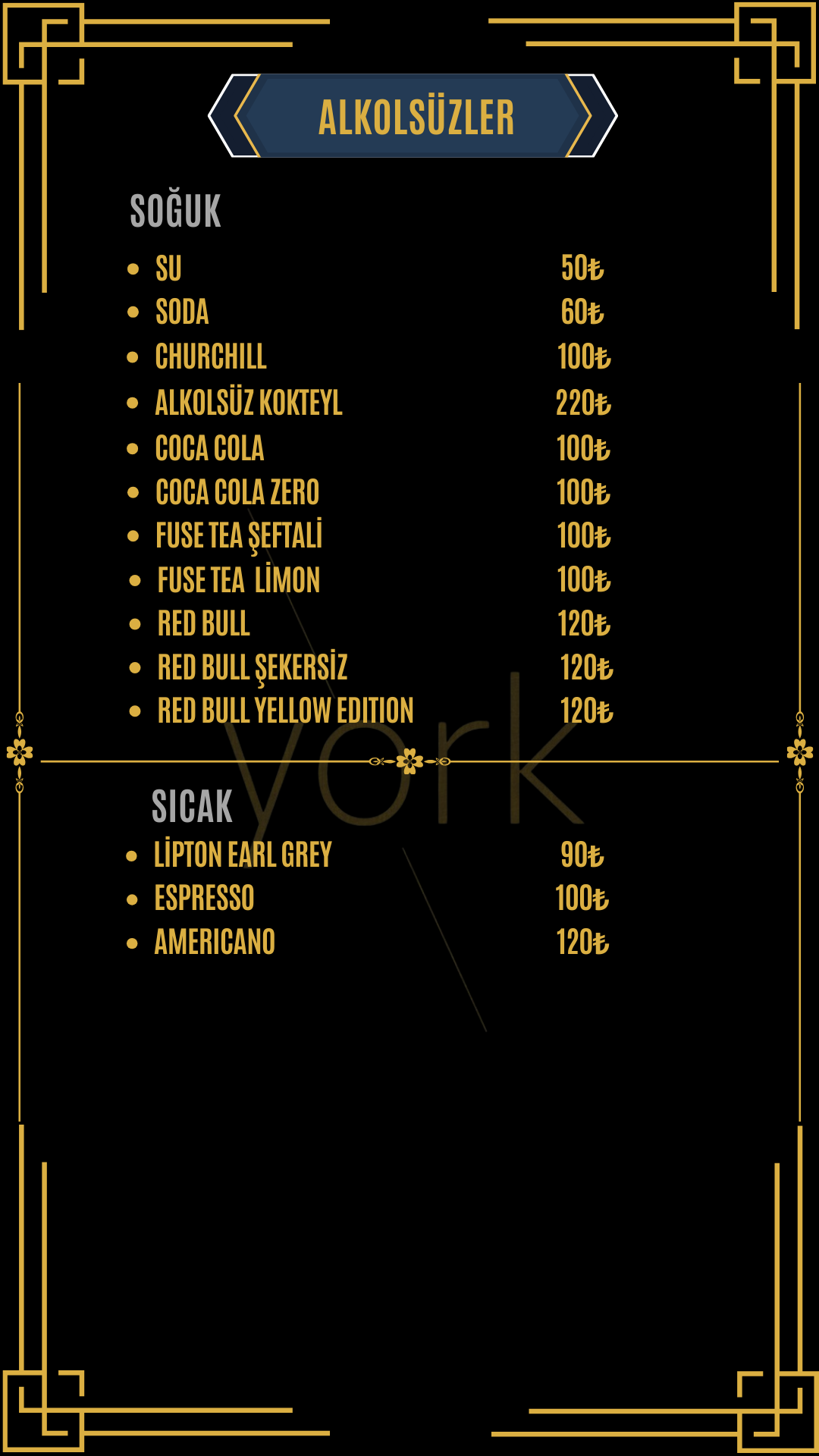 york-bahariye-menu
